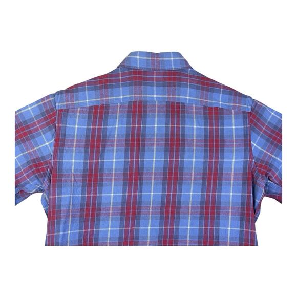 Ralph Lauren Flannel Shirt Mens Small Blue Red Plaid Long Sleeve Button Up - Picture 6 of 13